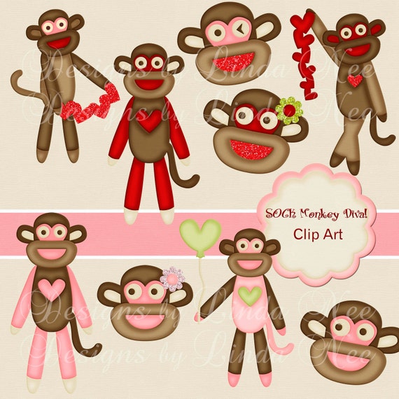 sock monkey clip art - photo #22