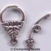 Leaf Toggle Clasps Rhodium-Plated Pewter P240 (3)