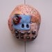Zombie mask, ceramic head, day of the dead mask, day of the dead art, original art, horror, art doll