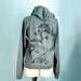Asphalt Grey Japanese Pine Screen Printed Zip Hoodie - Size XL - LAST ONE