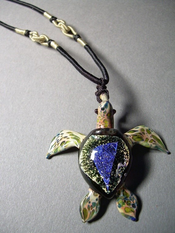 Glass Sea Turtle Pendant