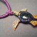 Lavender Colored Glass Sea Turtle Pendant