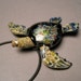 Glass Sea Turtle Jewelry Pendant, Tide pool series.