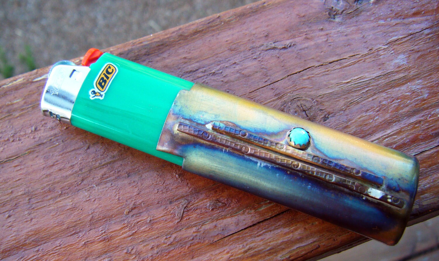 Decorated Copper Sleeve For Bic Lighters