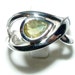 Yellow and Green Pear Sapphire Ladies 925 Ring size 8.5