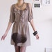 Mocha Dress with my drawing-Tree Huger-size Medium