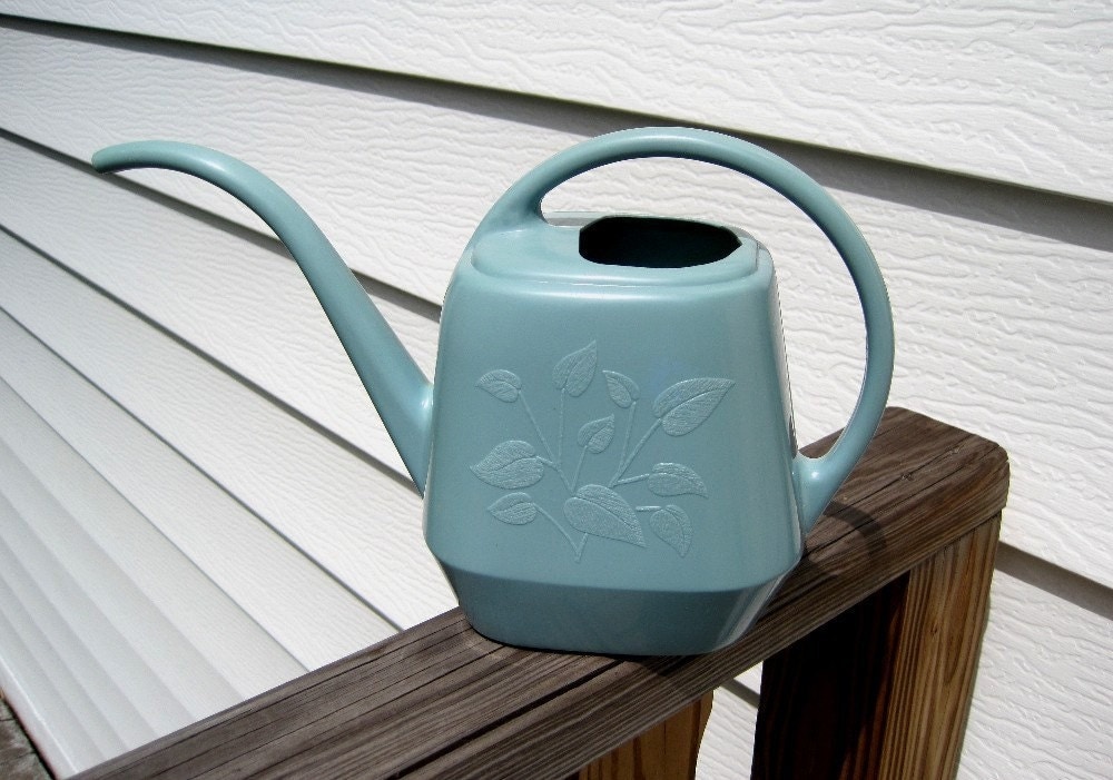 Watering Can. Garden Scene. Vintage. by oldstyle on Etsy