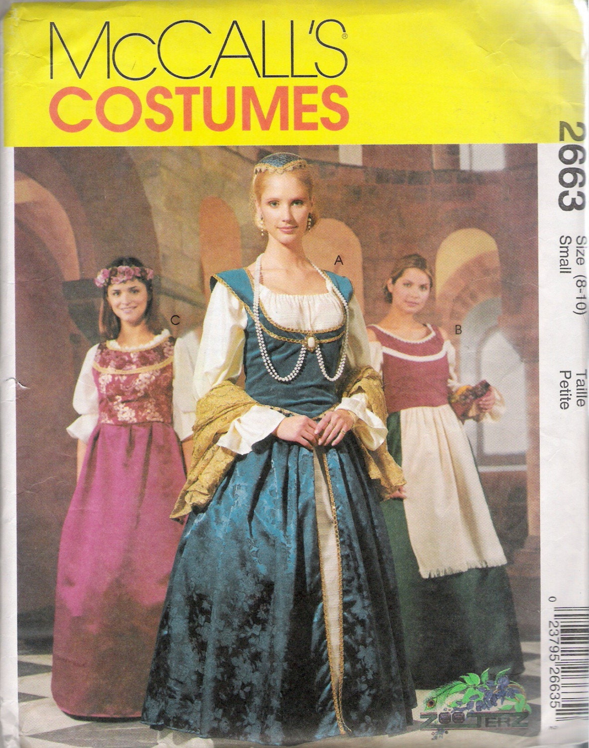 DESTASH SALE McCalls Costumes Pattern 2663 Misses Childrens