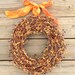 Fall Berry Wreath Orange Burgundy - Halloween Door Wreath