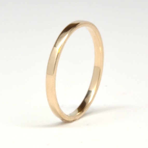 14K Yellow Gold Wedding Band Simple Gold Ring by ...