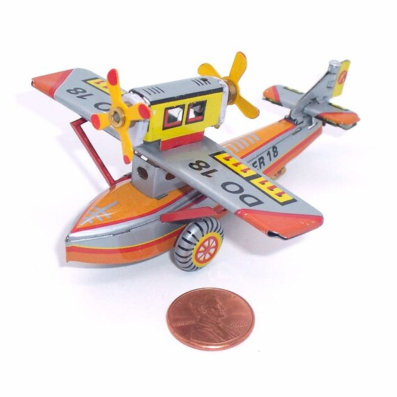 PLANE Twin PROPELLER tiny toy. supply steampunk