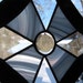 Stained Glass Suncatcher in Black-White-Clear