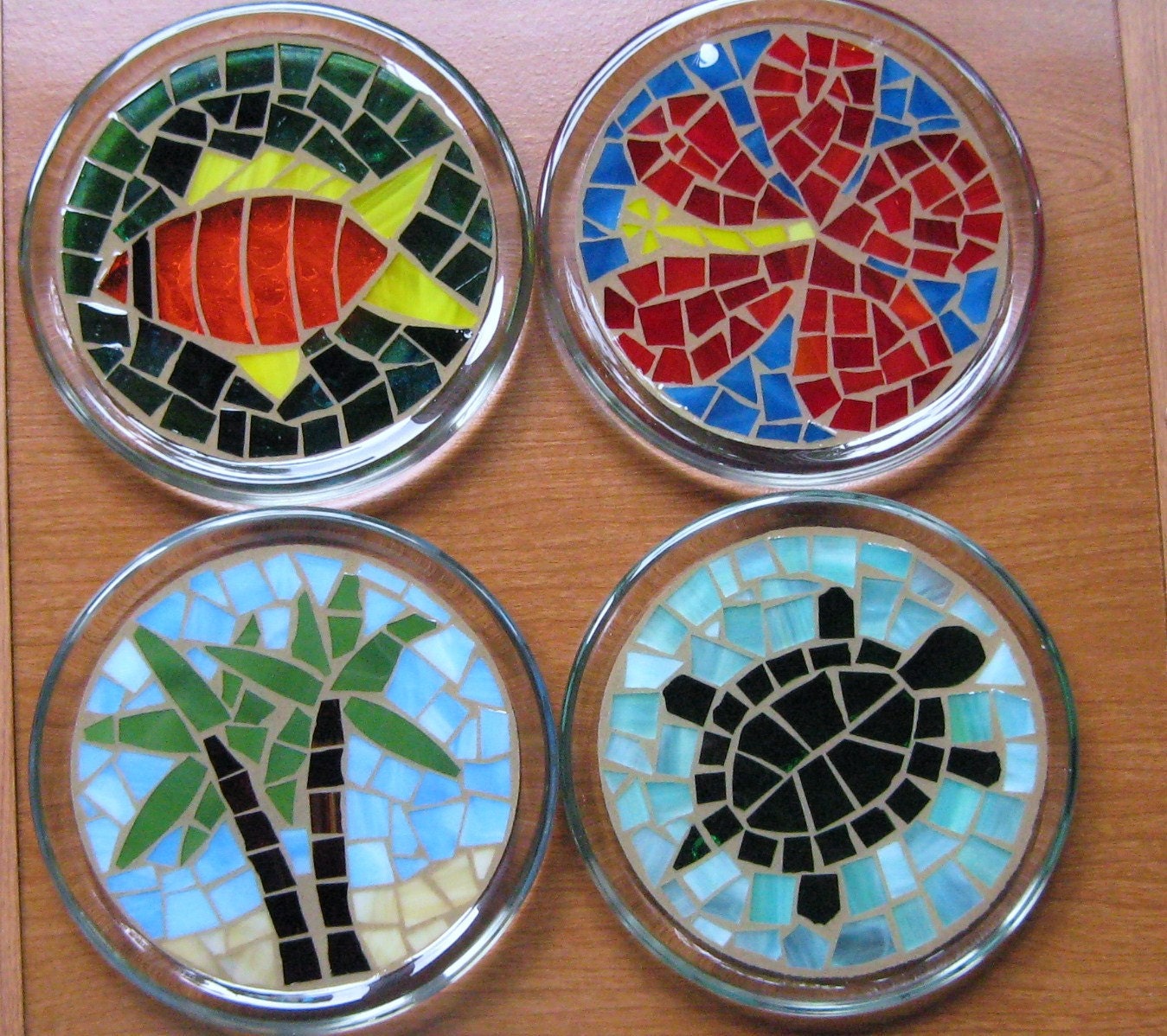 Mosaic Tropical Coaster Set