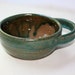Stoneware Blue Green Shaving Mug