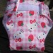Baby Doll Diaper-Cutie Miss Strawberry Kitty-Adjustable to Fit Bitty Baby Alive, Cabbage Patch Dolls and More