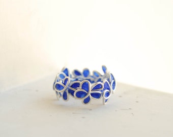 ... Blue Ring, Memorial Miscarriage Ring Memory Ring Midnight Blue