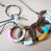 tortoise shell color spike necklace in MULTI (fiber wrapped)
