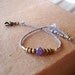 amethyst friendship bracelet in LILAC (brass and silver)