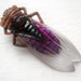 1960's Lucky French Cicada Pin Magenta Purple Fuschia Large