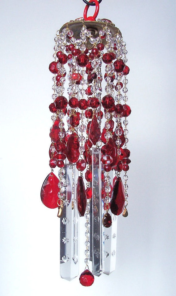 Mine Jeweled Antique Ruby Crystal Wind Chime Be Mine Jeweled Antique Ruby Crystal Wind Chime