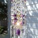 Jeweled Violets and Daffodils Antique Crystal Wind Chime