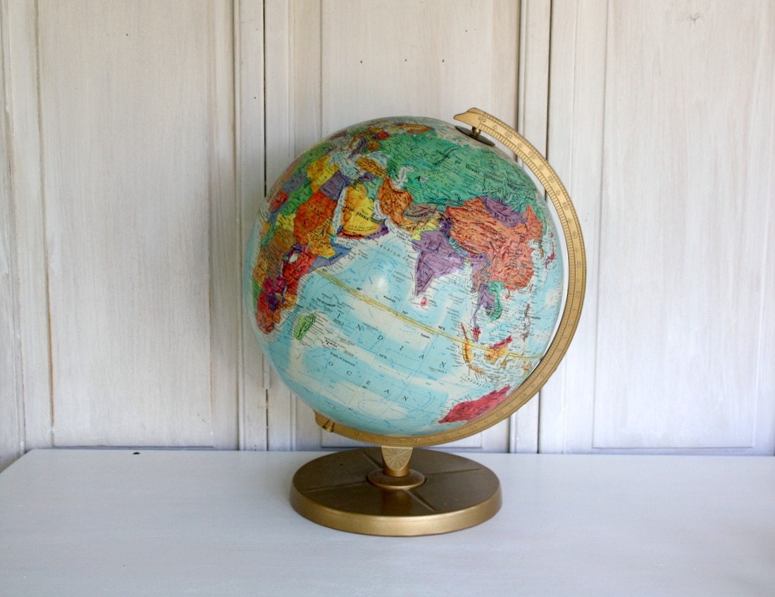 Vintage Globe by shavingkitvintage on Etsy