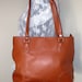 Equipage Paris simple functional tote satchel purse bright tan gen leather