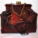 Redwood deerskin large frame bag doctors style bag bakelite frame handmade