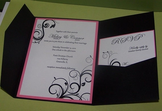 Sample Of Red And Black Wedding Invitations 6