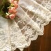 Lace Fabric Trim - Wide Cream Flower Floral Scallop Lace Net Fabric Cloth TRIM 8 Inches 1 Meter - Vera
