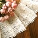 Cotton Lace Fabric Trim - Wide Light Cream Floral Scallop Lace Fabric Cloth TRIM 4 Inches 1 Meter - Nicole