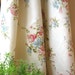 Cotton Linen Fabric Cloth - Country Light Cream Pink Blue Flower Floral Cotton Linen Fabric Cloth 56 x 19 Inches