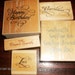 Mixed Lot of 5 Wood Mounted Rubber Stamps for Card Making