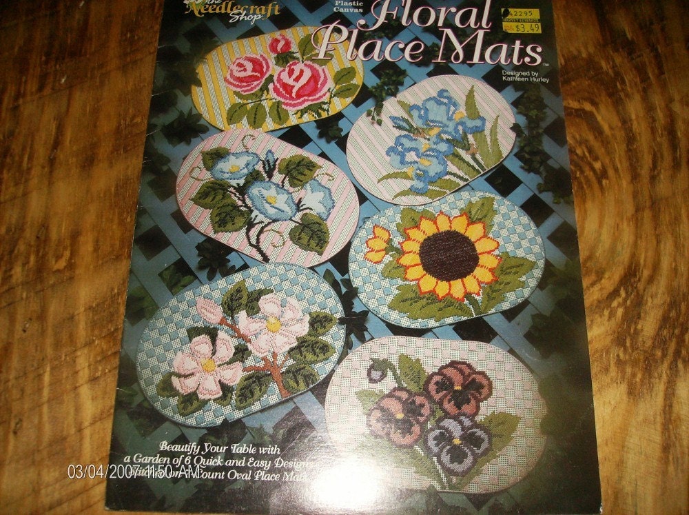 Placemat Plastic Canvas Patterns Floral Placemats The