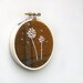 Autumn Dandelions on Wool Plaid - 3 inch hoop