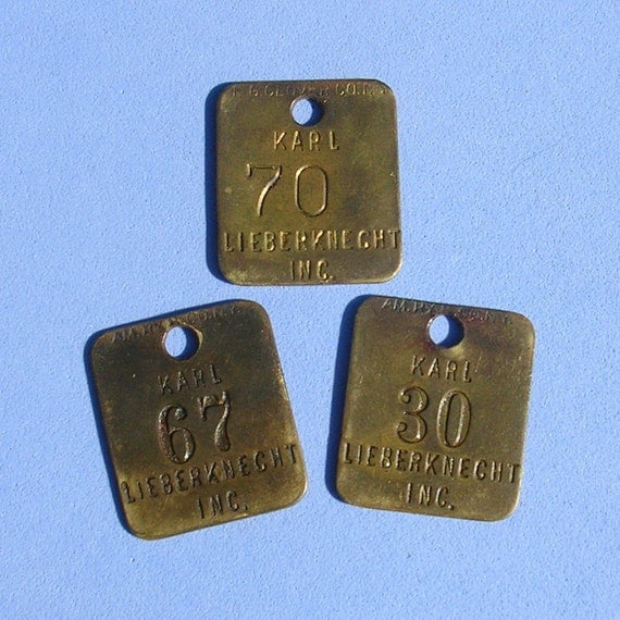 Vintage Brass Tags Free Cum