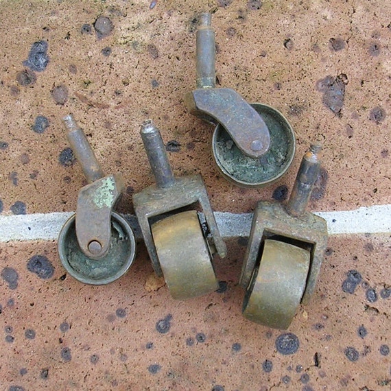 Antique Vintage Metal Caster Casters Industrial by timepassages