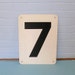 Huge Vintage Antique Metal Gas Station Price Sign Number 7 or 6 Double Sided Gas Station Sign Black And White Huge