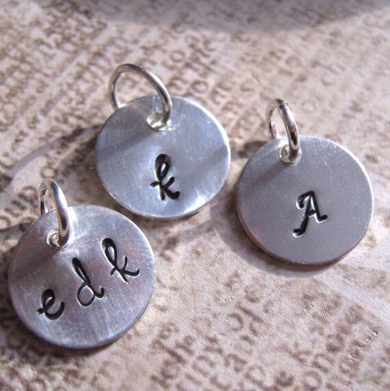 Small hand stamped charm by JLynnCreations on Etsy