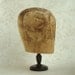 Scarce Antique MILLINERS VEIL BLOCK c. 1950s with Stand Hatters Crown Form Tool