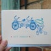 Gocco Bike Wedding Card - Tandem Bicycle Built for Two from PaperMichelle