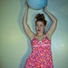 vintage 1960s bikini swimsuit // MOD pink POLKA DOT swim suit S M