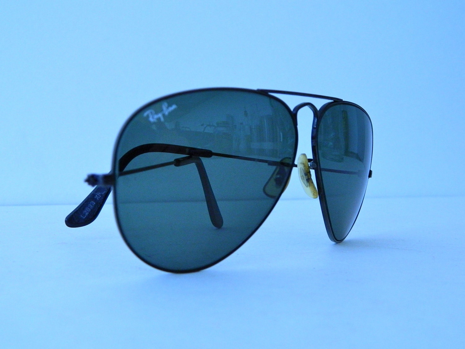 Vintage 1980s Aviator Sunglasses Black Ray Ban Aviators 