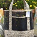Tote Bag Music Musical Notes Fabric and Vinyl Mesh