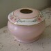 Edwardian hair receiver pink with dogwood blossoms made in Austria
