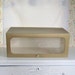 Vintage storage box for closet or underbed by Model Home gold quilted vinyl