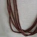 Vintage Long Necklace Jewelry Red Wood Beaded Strands Woman