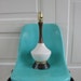 White Mid Century Modern Lamp Lighting Vintage