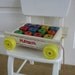 Toy Blocks Playskool Children Boy Girl Nursery Decor Wagon Pull
