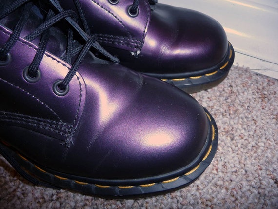 shiny purple doc martens